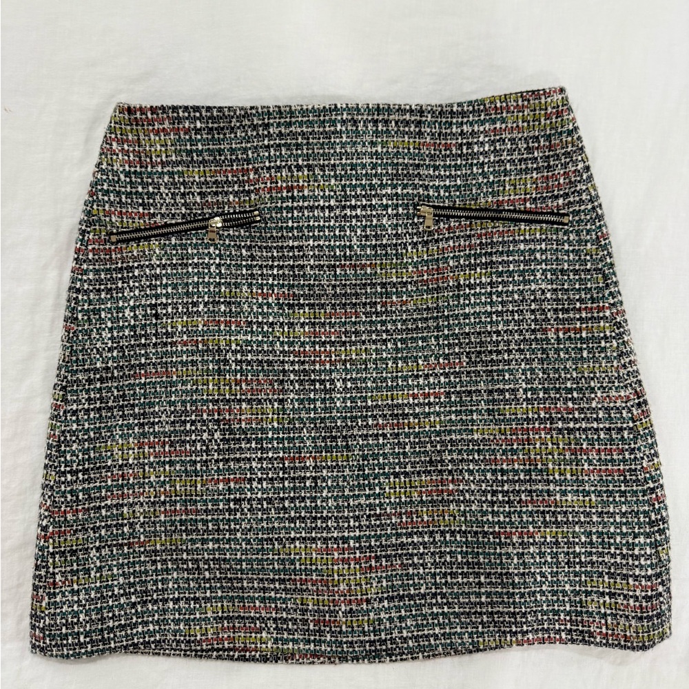 LOFT Multicolor Tweed Mini Skirt